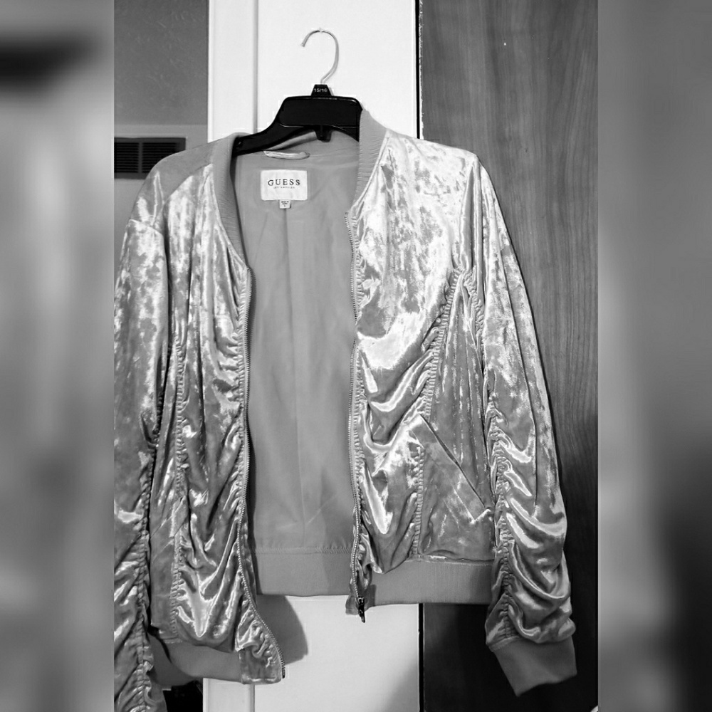 GUESS velvet bomber jacket